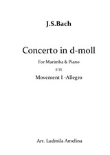 J.S. Bach Concerto in d-moll for Marimba & Piano